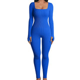 And Summer Threaded Collar Hips Sexy Yoga Sports Long-Sleeved Short-Sleeved Jumpsuit Trousers