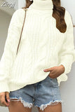 Women Oversized Sweater 2023 Loose Autumn Winter Turtleneck Elegant Knitted Warm Pullovers Fashion Solid Tops Knitwear