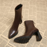 Maillard Small Lady Increases Thick Bottom Waterproof Desk Small Short Boots Skinny Boots