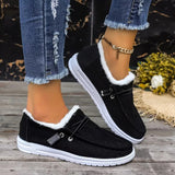 Hair Plus Velvet Low-Top Single-Shoe Women Warm Large-Size Cotton Shoes