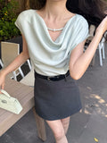 Price Does Not Return] Xiu Xixi 2025 Summer New T-Shirt Chindover T-Shirt Top Women