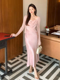Xixi 2025 Spring New Korean Version Of Temperament Long-Sleeved Knitted Cardigan Women Sunscreen Shawl Women