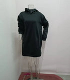 Zingj 2023 New Women's Wear With Hoodie Street Personality Design Sense Loose Solid Color Dress-Outfit