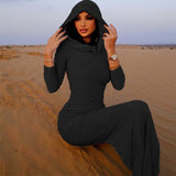 Zingj Solid Color Tight Dress Socialite Wind Long Style Step Buttock Skirt Long Sleeve Dress