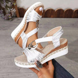 Thick-Solled Sandals 2025 Summer New Waterproof Table Sandals Fashion Slope