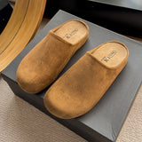 Slippers Women Wear 2025 Spring Explosion Of Thick Soles Of Lazy Shoes Retro Bag Head Half