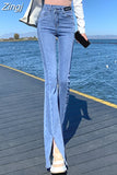 Boyfriend Mom Women Flared Jeans Woman High Waist Wide Leg Pants Stretch Fashion Tight Washde Denim Trousers for