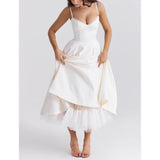 Women's New Sling V-Neck Sleeveless Dress Pony