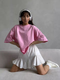 Hot Cotton T-Shirt Women Wear Round Collar Ring Cloth Short-Sleeved Loose Basic