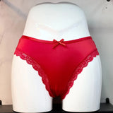 Chain Hollow Lady T-Shirt Lace Trousers Comfort Ice Silk Cotton Crotch Trousers Sexy Low-Waist