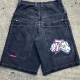 Y2K Vintage Denim Shorts Men's Harajuku Punk High-Waisted Denim