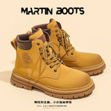 Zingj Yellow Boots 2023 Spring & Autumn British High Gang Couples Boots Desert Work Dress Short Boots Locomotive Martens