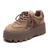 Retro Thick-Sedged Old Dad Shoes Autumn New Fashion Casual High-Board Shoes