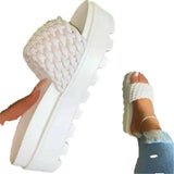 Cake Slippers Women's 2025 Spring And Summer New Thick-Bottomed Flat Sandals Wish Ladies