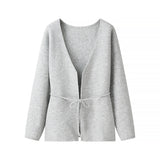 Simple Long-Sleeved Knitted Cardigan Sweater Jacket 2025 Spring And Autumn New
