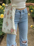 Washed High Waist Knee Ripped Jeans-Outfit