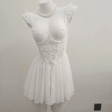 Mesh Strap Pure Windy Pajamas Female Summer Sexy Sling Aja Skirt With Chest Cushion 2025 New Home