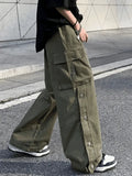 Buttoned Pocket Patch Cargo Pants- Outfit