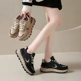 Casual Sneakers Women 2025 Autumn New Korean Version Of The Thick-Sed Forrest Shoes Student Running