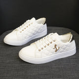 White Shoes Women Light Simple Fashion 2025 Spring And Autumn Low Help Flat Bottom Lady Trend