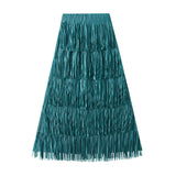 Folded Tuxedo Skirts Women's Summer New Fried Street Niche Temperament With Thin Half Skirt
