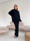 And Winter Long Sleeves Of Loose Casual Trousers Sweater Set Women Hot Selling Fork