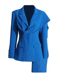 Australian Show High-End Feel Top 2025 Summer New Splicing Ribbon Design Slim Slimming Blazer