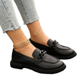 Soft Leather Shoes Women 2025 New Fashion Round Head Comfortable British Wind Thick Sole Single Shoes Spring And Autumn Small Leather