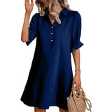 Women's Summer New Wish Casual Loose Solid Color