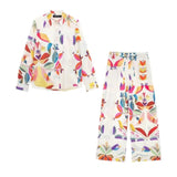 Poplin Shirt 2918047 Printed Pajamas Style Trousers 2903047