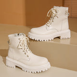 Style Martin Boots Autumn 2025 New Retro Thick-Bottomed Red Pop Boots Autumn And Winter Short Boots Women's