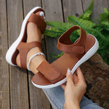 Summer New Large-Size Flat-Bottomed Magic Sandals Women Wear Simple And Comfortable