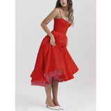 Women's New Sling V-Neck Sleeveless Dress Pony