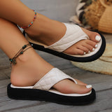 Large-Size Thick-Bottomed Slipper-Type Lattice Casual Summer