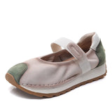 Layer Of Cowhilla Retro Color Mary Treasure Shoes Women 2025 Spring And Summer New Word With Flat Bottoms With Shallow Single