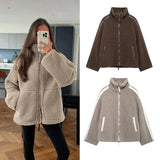 Explosive Women's Fashion Loose Collar Double Zipper Open