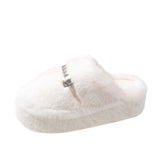 Head Half Slippers Women Wear 2025 New Autumn And Winter Home Thick Bottom Net Red Senior Sense Hair Hair