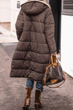 Solid Hooded Cotton Suit Long Sleeve Double-Sided Winter Warm Shirt Coat Cotton