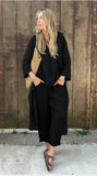 Explosion. Women's Casual Cotton Set Long-Sleeved Round Collar Trousers Casual