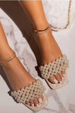 New Women's Shoes Hand-Beaded Cool Slippers Sweet Girl Fairy Wind And