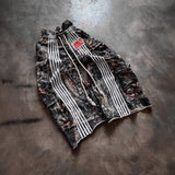 High Street Workwear Double Waist Head Trousers Leaf Camouflage Heavy Industry Striped Broad Leg