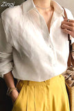 Sunscreen Blouse Spring Long Sleeve Shirt for Women 2023 New Korean Fashion Solid Color Cotton Linen Tops Clothes
