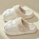 Fur Couple Cotton Slippers Women Wear Detachable Warm Waterproof And Velvet Indoors