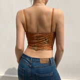 Asymmetric Mesh Crop Cami TopOutfit