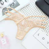 Transparent Lace T-Shirt Tempting Fine Strip With No Trace Perspective Low-Rise Hot Cotton Crotch