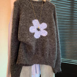 Girl Knitted Jersey Autumn Winter New Fashion Cut-Down Cute Sweater Top