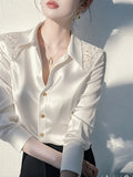 Shirt This Year's Popular Explosion Of High-End Feeling Light Luxury To Reduce The Age Of The Temperament Under The Bottom Of The Top Of The Jacket 2025