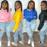 street Baseball Patchwork Jackets For Women 2023 Pockets Top Jacket Coats Varsity Bomber