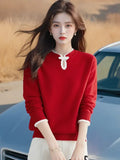Women's Clothing Chinese Style Bottom Shirt Women 2025 New Autumn And Winter Dragon Year Life Year Clothes Large Red