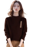 Red Sweater Women's Autumn And Winter Thick Knitted Shirt Fashion Life Year Short-Lived In The Middle Of The Year To Play The Bottom